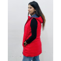 Half Sleeves Winter Bomber Jacket for Girls or Ladies Product ID - PWOA00198-B8