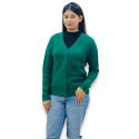 ParkAvenue Women Winter Wear | Knitted Button-Down V-neck Pullover Green Colour Product Id- PWWF00677-N6