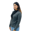 ParkAvenue Women Solid V Neck Grey Sweater Product Id- PWWF00681-G5