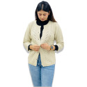 ParkAvenue Woven V Neck Casual Women White Sweater Product Id- PWWF00673-F4