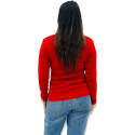 ParkAvenue Women Winter Wear | Solid Round Neck Red Sweater | Product Id- PWWE00667-R5