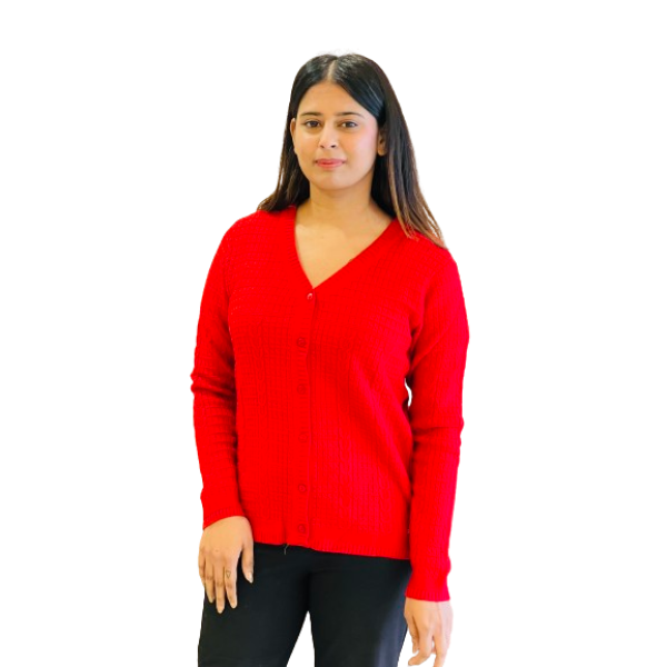 ParkAvenue Women Solid V Neck Red Sweater Product Id - PWWF00677-R5